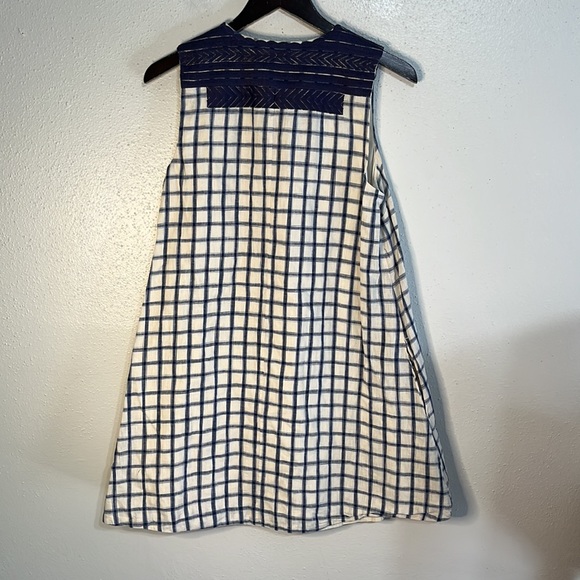 Madewell shift dress size small sleeveless grid print lined with pockets - Picture 7 of 11